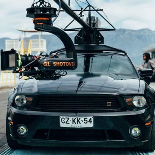 hotover G1 tête gyro stabilisée stabilized head voiture travelling car russian arm hippodrome tempete dyna-grip