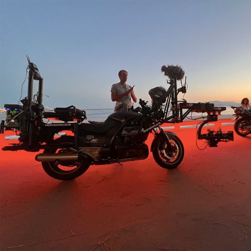 moto travelling shotover G1 tete gyrostabilisée gyrostabilized head cannes dyna-grip